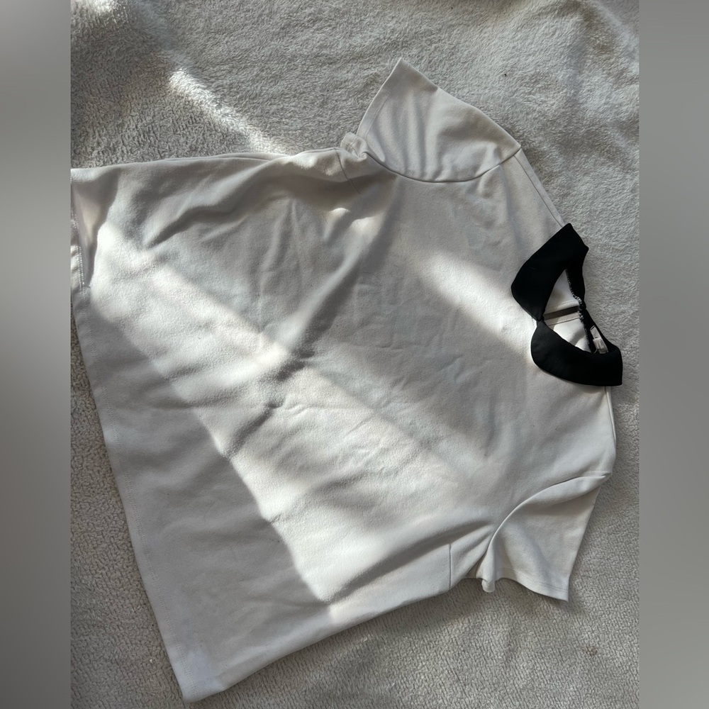 Elegant White and Black Women's Top